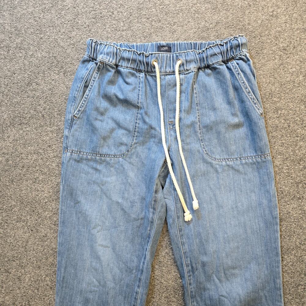 J Crew Jeans Womens Size 28 Blue Denim Pull On Tapered Drawstring Casual Capsule - Picture 2 of 11